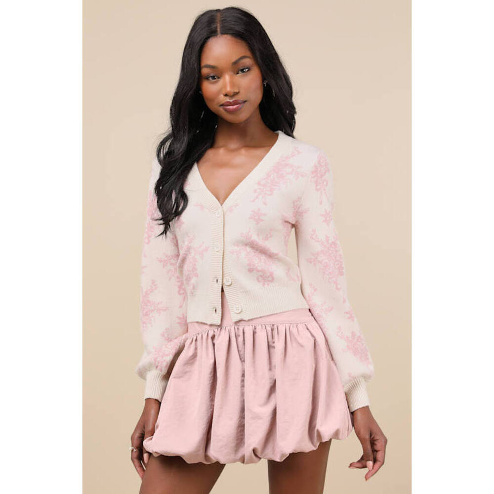 Lulus Cutely Defined Mauve Bubble-hem Mini Skort Pink - Size M